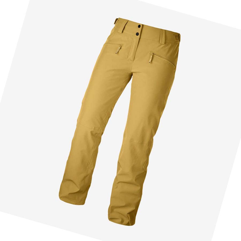 Pantalones De Esquí Salomon EDGE Mujer Amarillo | HGRYNLB-50