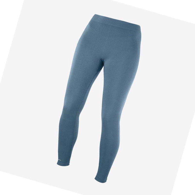 Pantalones Salomon ESSENTIAL SEAMLESS Mujer Azules | HBZJNDM-53