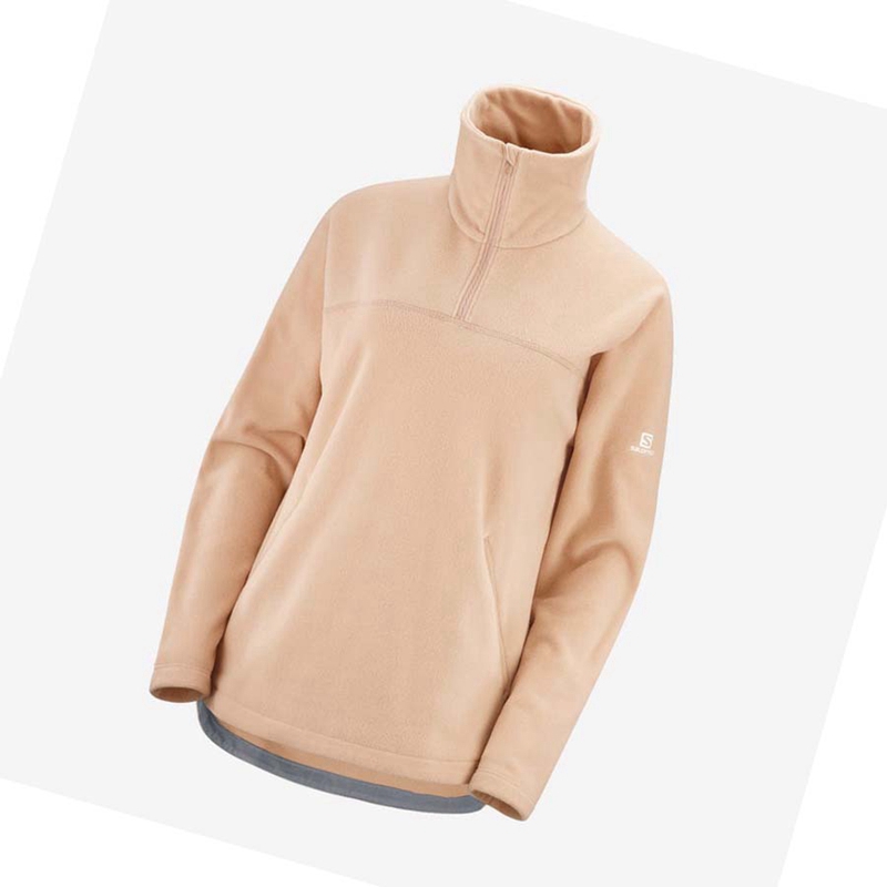 Sudadera Con Capucha Salomon ESSENTIAL COSY FLEECE Mujer Rosas | LAJUVTE-83