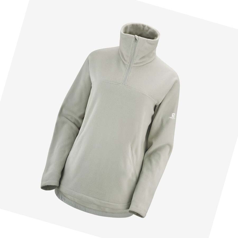 Sudadera Con Capucha Salomon ESSENTIAL COSY FLEECE Mujer Blancas | LKBGIOP-34