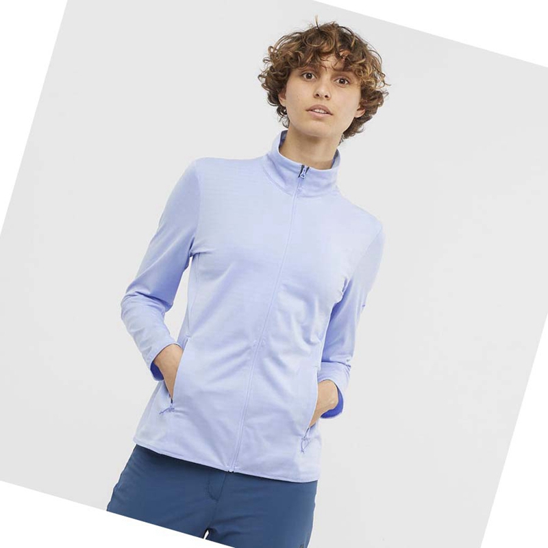 Sudadera Con Capucha Salomon ESSENTIAL LIGHTWARM Mujer Azules | UMNDZPV-17