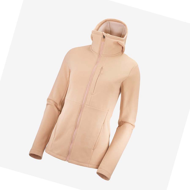 Sudadera Con Capucha Salomon ESSENTIAL XWARM Mujer Rosas | MSONIEW-43