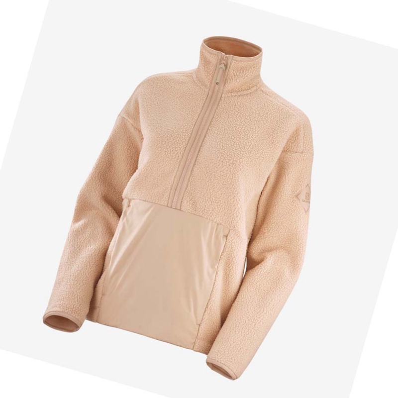 Sudadera Con Capucha Salomon SNOWSHELTER TEDDY Mujer Rosas | ZYVWAUK-68