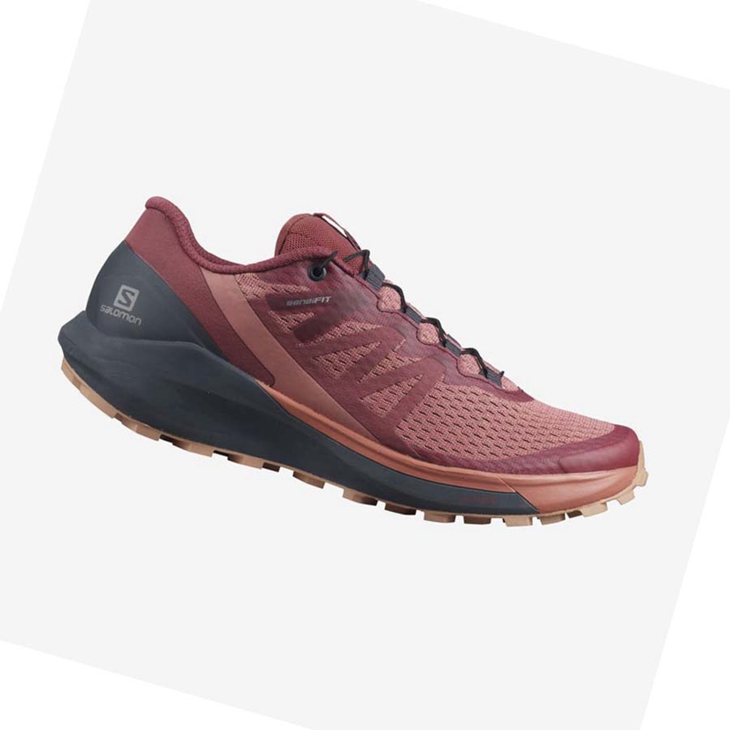 Zapatillas De Trail Running Salomon SENSE RIDE 4 Mujer Moradas Naranjas | KLMNEJD-86