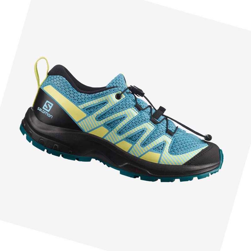 Zapatillas De Trail Running Salomon XA PRO V8 Niños Azules | REWAUKZ-50