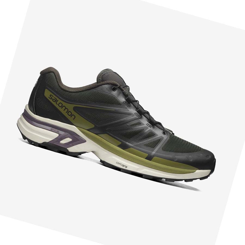 Zapatillas Salomon XT-WINGS 2 Hombre Negras Verde Oliva | QOGHYPK-24