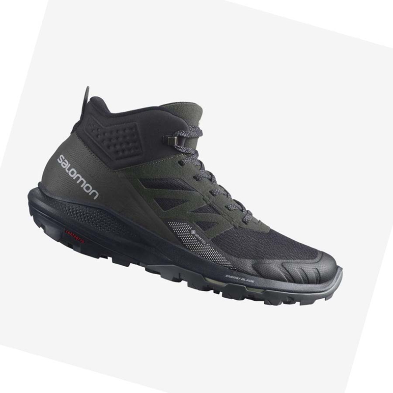 Zapatos De Senderismo Salomon OUTPULSE MID GORE-TEX Hombre Negras | ZIYGVFT-84