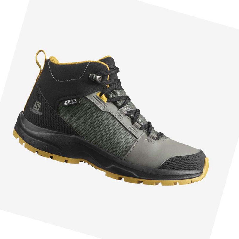 Zapatos De Senderismo Salomon OUTWARD CLIMASALOMON™ WATERPROOF Niños Verde Oliva | BPVWIFQ-42