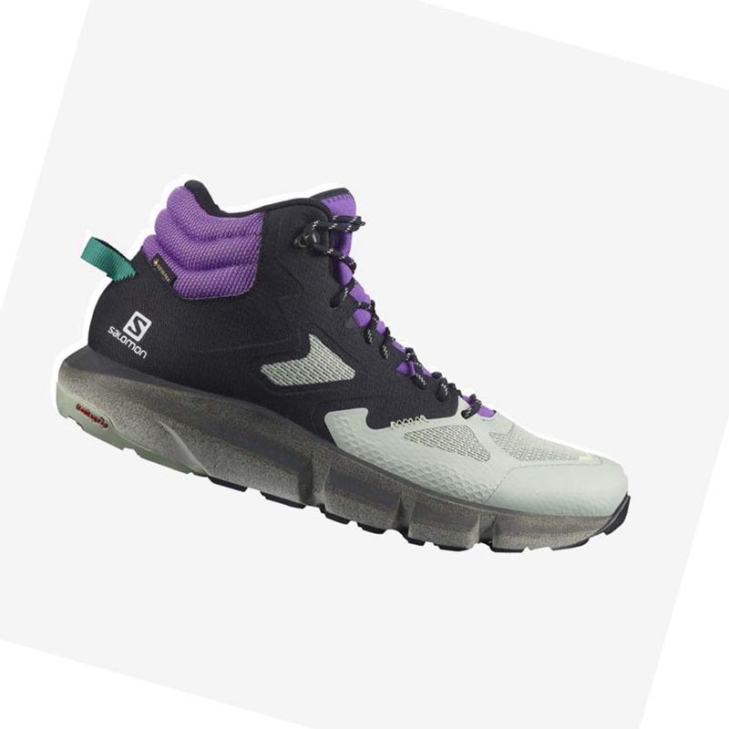 Zapatos De Senderismo Salomon PREDICT HIKE MID GORE-TEX Hombre Verde Menta Moradas | KAYQWVE-10